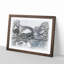 Stari Most Old Bridge Sketch - Picture Frame Graphic Art Print-56874866-56874870