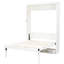 Lit double beige avec 2 tiroirs, bois de pin de haute qualité et conception pliante peu encombrante pour un coin bureau robuste, petite chambre