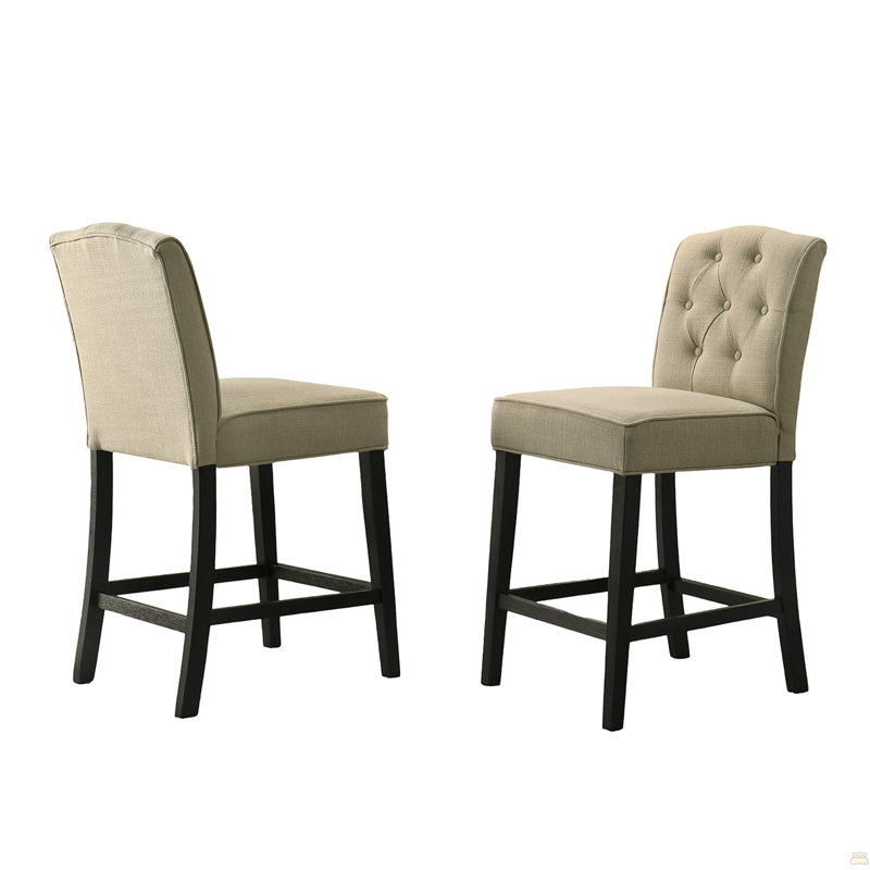 Ensemble de 2 chaises rembourrées en tissu