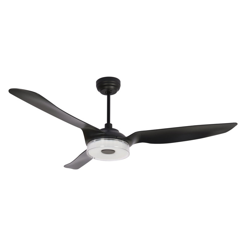 Ventilateur de plafond intelligent d'intérieur / extérieur Fletcher, ensemble d'éclairage à DEL à intensité variable et télécommande, fonctionne avec l'assistant Google, Amazon Alexa et les raccourcis Siri.