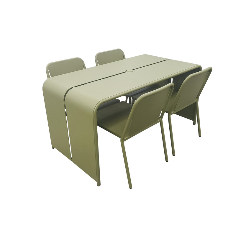 Silas Aluminum 5 Pc Dining Set