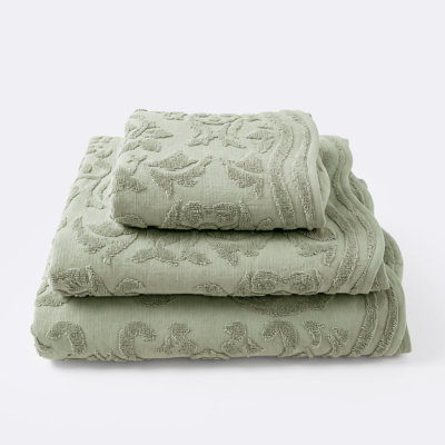 Gracie Jacquard Scalloped Bath Sheets Midweight