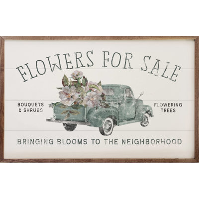 Flowers For Sale Truck White