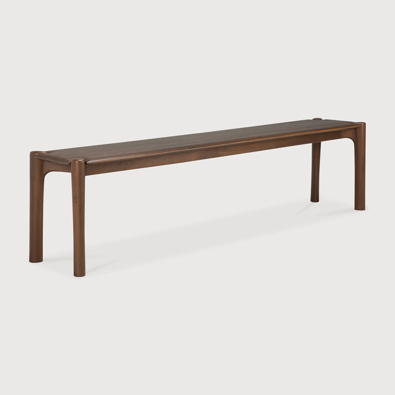 Pi Solid Wood Dining Bench, Brown, 18.5" H x 73.5" W x 14" D