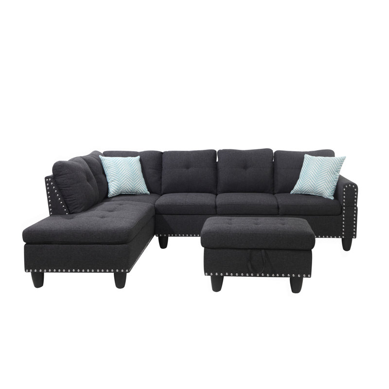 Rivet - Trimmed L - Shaped Sofa
