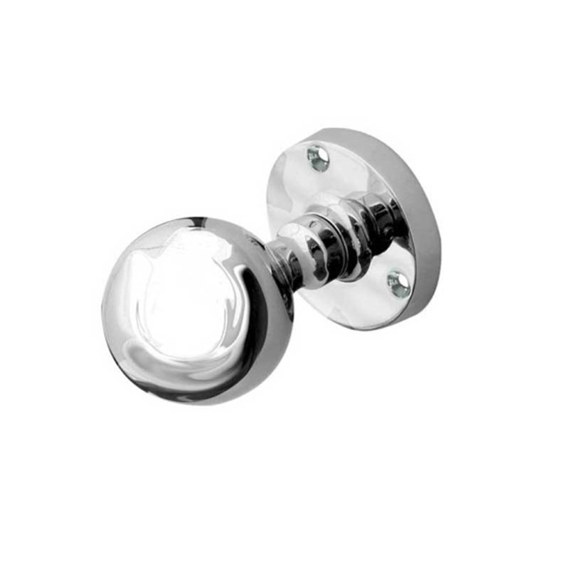 Passage Knobset, Polished Chrome