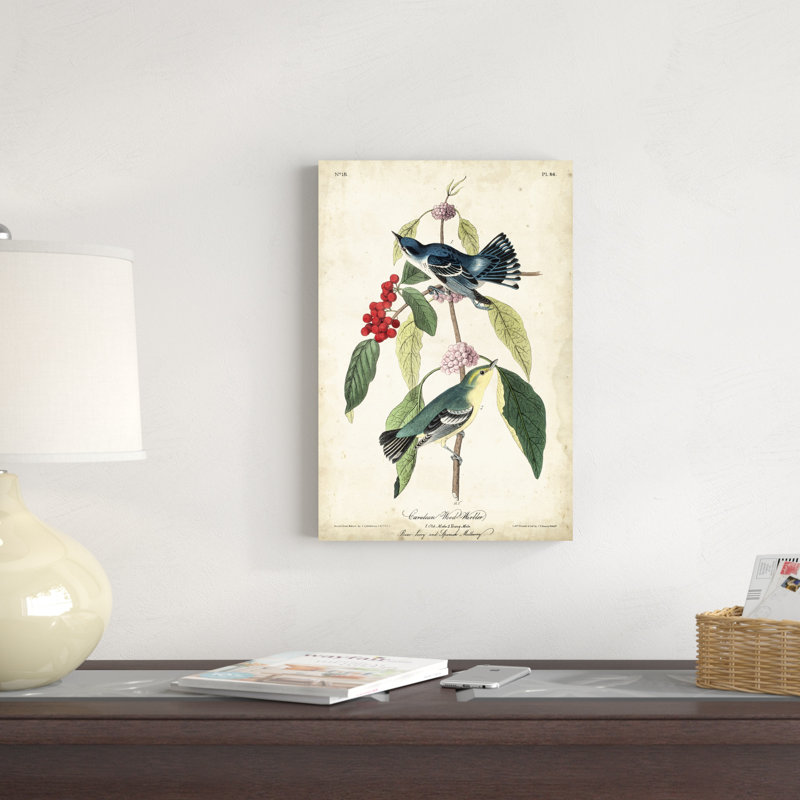 Fauvette en bois céruléen, H 18 po x l 12 po x P 1,25 po
