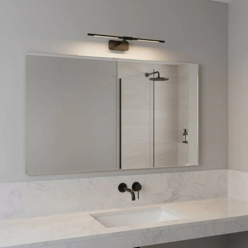 UltraBeam 4 Watt LED 500mm Wide Black Adjustable Light For Above Mirror