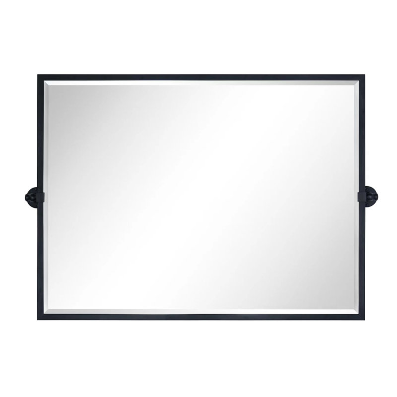 Sema Metal Rectangle Mirror, Mattle Black, 30" x 40"