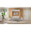 Lit escamotable double avec 2 tiroirs, beige