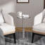 Table d'appoint en acrylique, plateau de table de bout rond avec poteau solide pour le salon, la chambre à coucher, le balcon, assemblage facile (piédestal, transparent)-1366181188