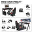 Anman Flight Simulation Cockpit with Racing Seat Fit for Thrustmaster HOTAS Warthog Logitech, Not Include Steering wheel & Wheels & Pedals and Shifter Handbrake 