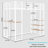 White Iron Frame Twin Bed With Built - In Table And Railing, Stable Safe For Bedroom, Double Supported Legs, Space Saving Design Iron Frame Twin Bed, Table, Stable, Safe, Legs, Layout-18897616