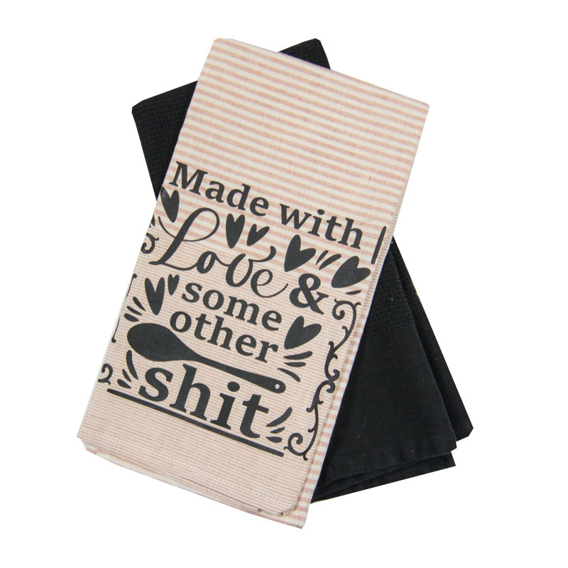 Cook With Love Copper Two Towel Set