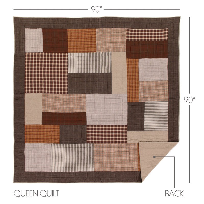 Rory Rustic Cotton Patchwork Quilt, Queen