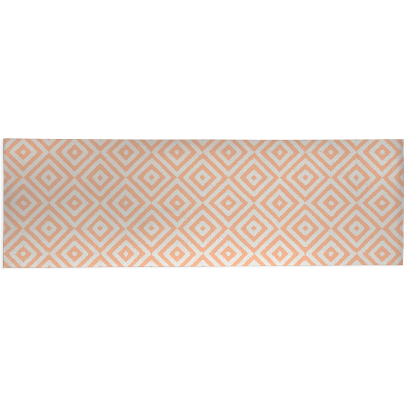 Ikat Eye Non-Slip Outdoor Rug, Runner 2'6" x 8'