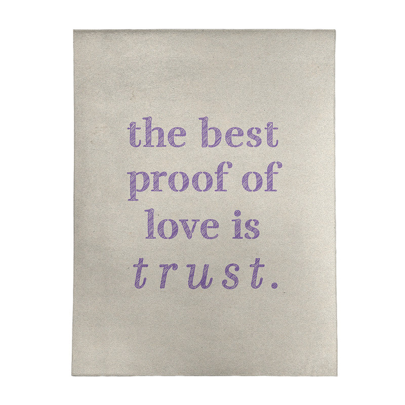Tapis d’amour en polyester à & trust quoted quot, Rectangle 9 pi x 12 pi