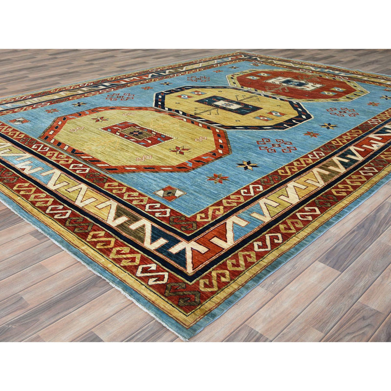 Tapis unique en laine 9 pi x 11 pi 10 po Winou