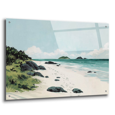  'Sandy Beach' by Svetlana Aleynikova Acrylic Glass Wall Art, 36" x 24"
