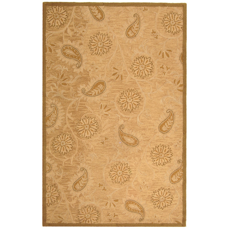 Tapis cachemire en laine épais crocheté à la main Berkley, Rectangle 8 pi 9 po x 11 pi 9 po