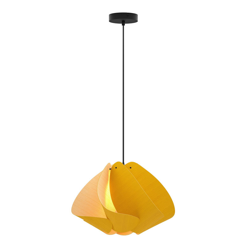 Luminaire suspendu Matilda, H 10,6 po x l 17,4 po x P 17,4 po, Jaune