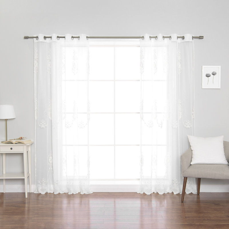 Paire de rideaux transparents avec œillets Swanville Pavel