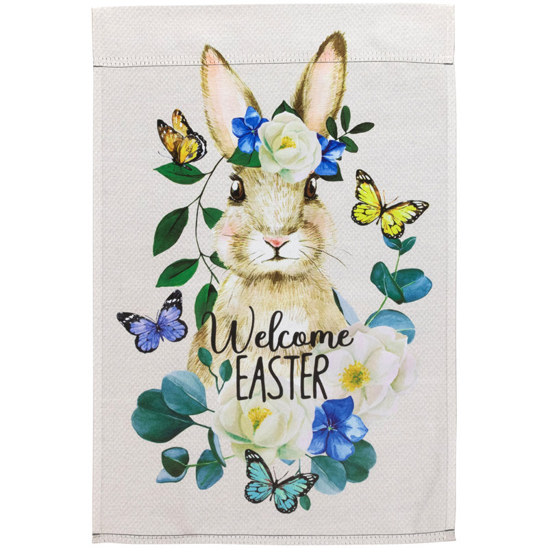 Drapeau de Pâques en polyester double face H 18 po x l 12,5 po