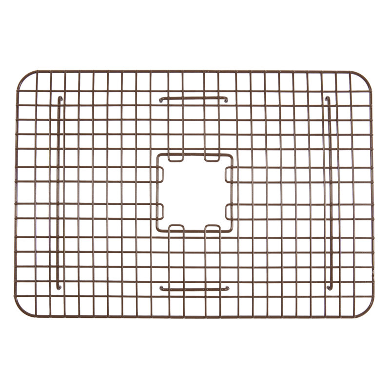 Grille de fond d'évier de cuisine brun antique 25 po x 17 po SinkSense Foster