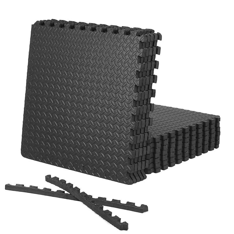 Tapis d'exercice CAP à emboîtement en mousse, losange de 48 pieds carrés, TATAMI, carreaux en T de 3/4 po d'épaisseur