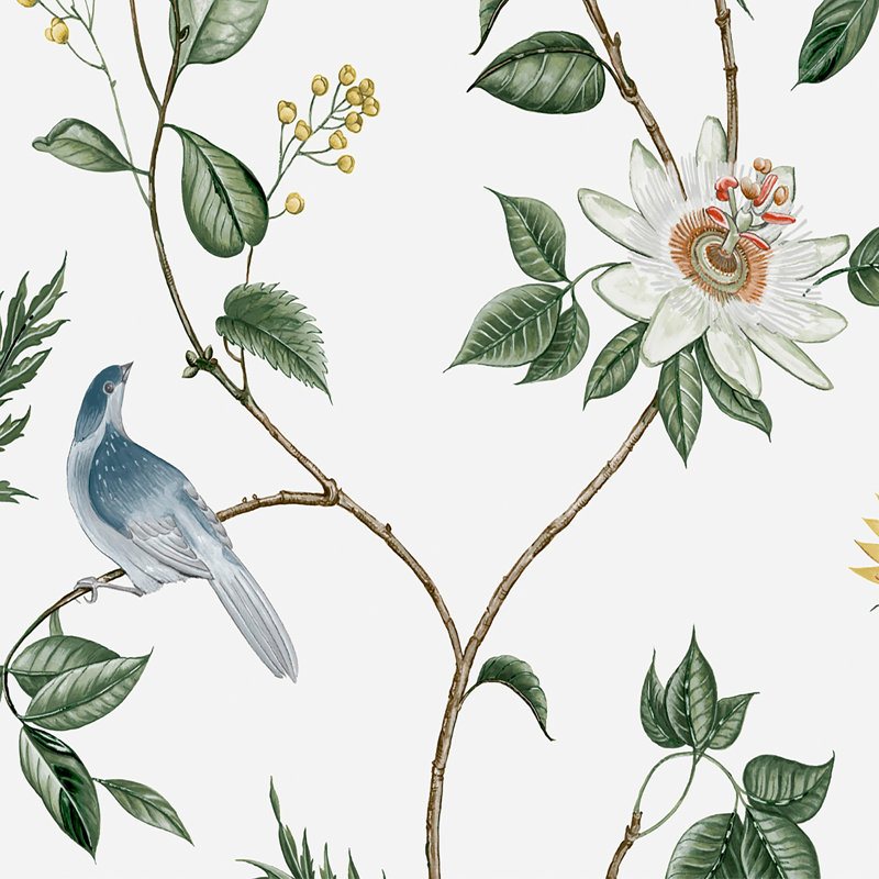 Lock & Key Charcoal Wallpaper, Blue
