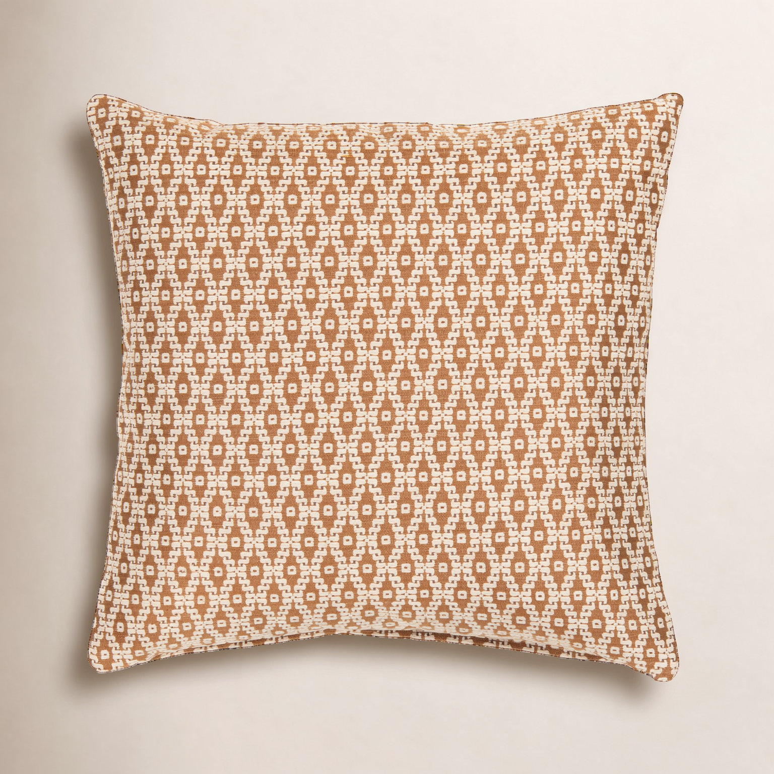 Ivy Throw Pillow, Feather, 20" x 20", Nutmeg