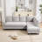 95" Upholstered L Shaped Sofa Modern Sectional-926521334