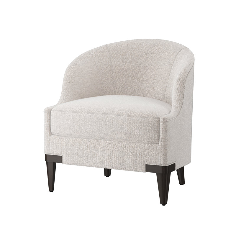 Fauteuil demi-tonneau Lafayette, Merino Pearl (tissu performance) 1360-91, Expresso
