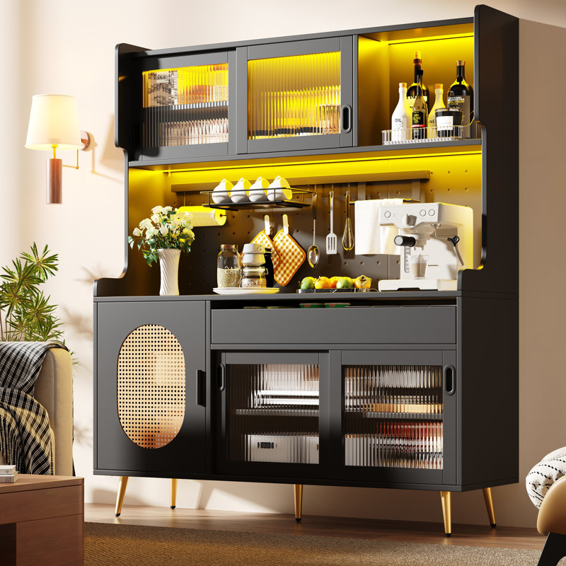 171cm Kitchen Pantry, Matte Black