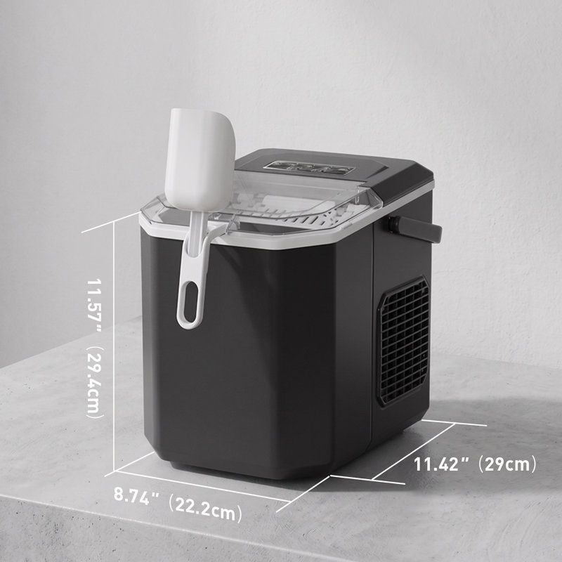 Machine à glaçons de comptoir 33 lb / jour, glace à mâcher Sonic, autonettoyante, silencieuse et compacte pour la maison, la cuisine, le bureau, les fêtes et le camp