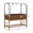 Metal Raised Garden Bed with Cover, Dark Brown Wood Effect-794493056