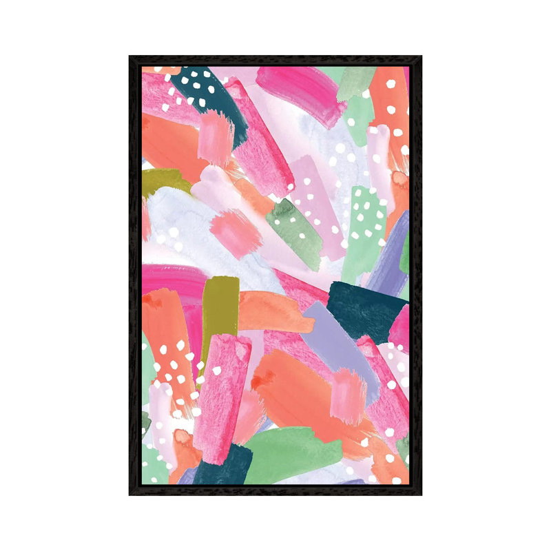 Olivias Garden 1 Piece Wall Art on Canvas, 66.04cm H x 45.72cm W x 3.81cm D, Black Framed