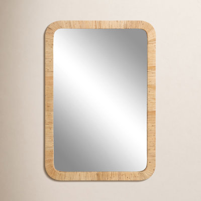Breesport Rectangle Rattan Bathroom Wall Mirror
