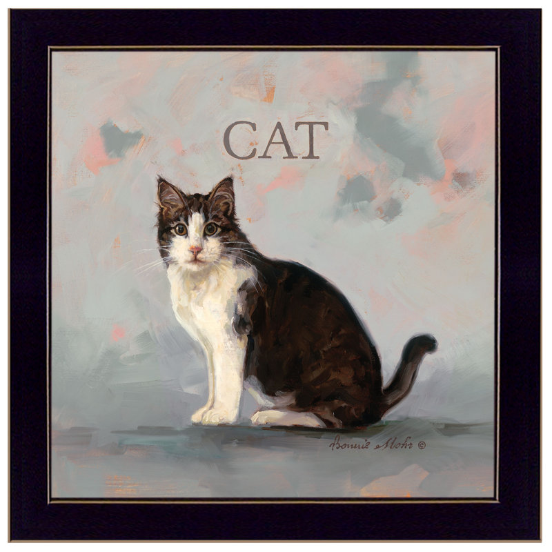 'Clive the Cat' Framed Acrylic Painting Print