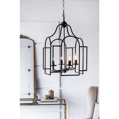 Lustre d'entrée 17,3 po à 4 lumières Malin - Luminaire suspendu élégant pour la cuisine, la salle à manger, le vestibule, le vestibule (ampoule non incluse)