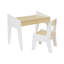 Kids White and Pine Play Table and Chair Set