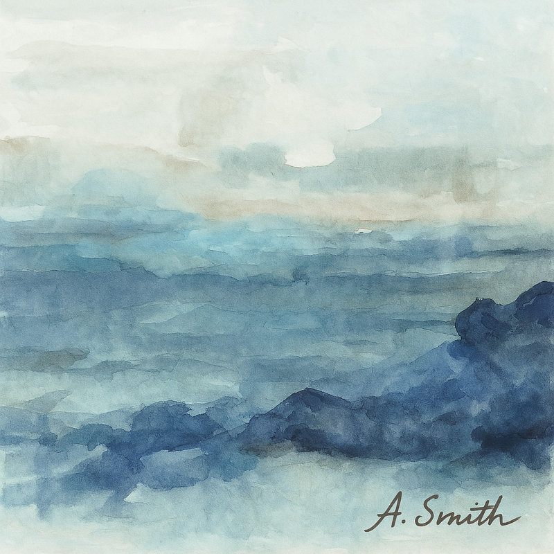 «Ocean Veil» par A. Smith - reproduction d'art sur toile tendue