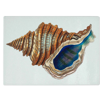 Tempered Glass Seashell by George Shaw Chopping Board