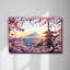Art mural en verre trempé Cherry Blossom Mount Fuji-1301507524