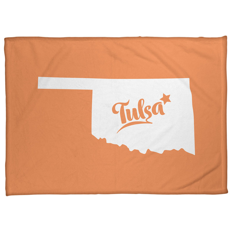 Jeté polaire oklahoma tulsa, l 62,5 po x L 82,5 po, Orange
