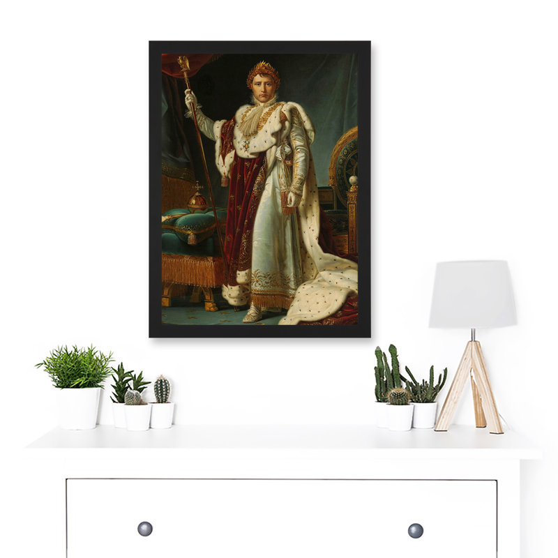 Gerard Portrait Emperor Napoleon I Bonaparte France - Single Picture Frame Painting, 45cm H x 33cm W