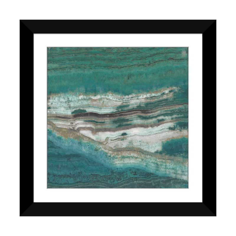 Azure ii, impression sur toile tendue, H 16 po x l 16 po x P 1 po, Papier beaux-arts encadré noir, Blanc