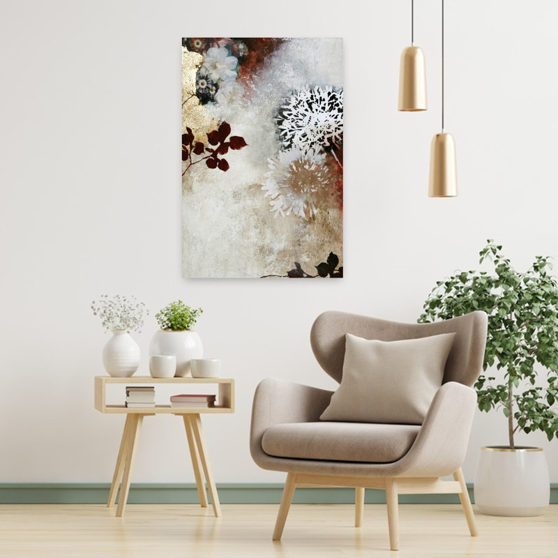 Nature morte 4, art floral contemporain, H 36 po x l 24 po