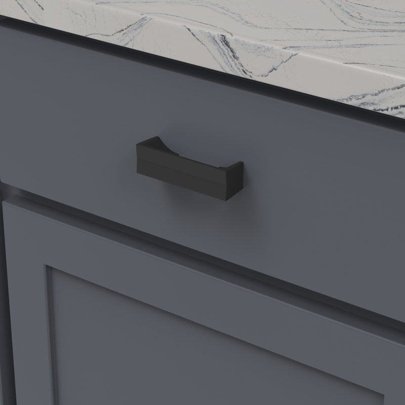 Avenue Collection Pull, Matte Black, 3"