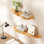 Ensemble de 2 tablettes murales en bois de sapin naturel Live Edge